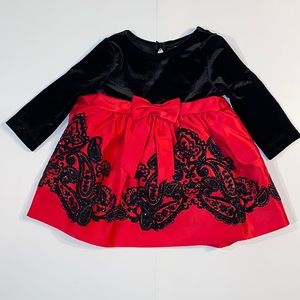 Rare Editions Black and Red Formal Dress